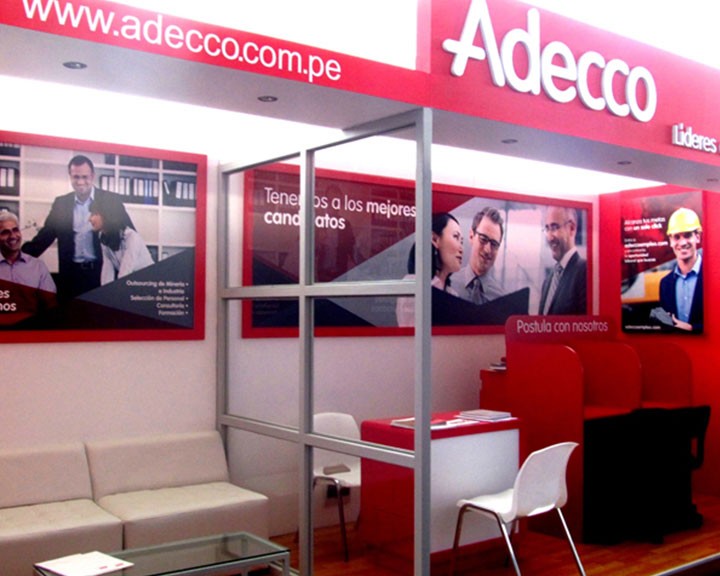 modulo en feria extemin - Adecco - Arequipa